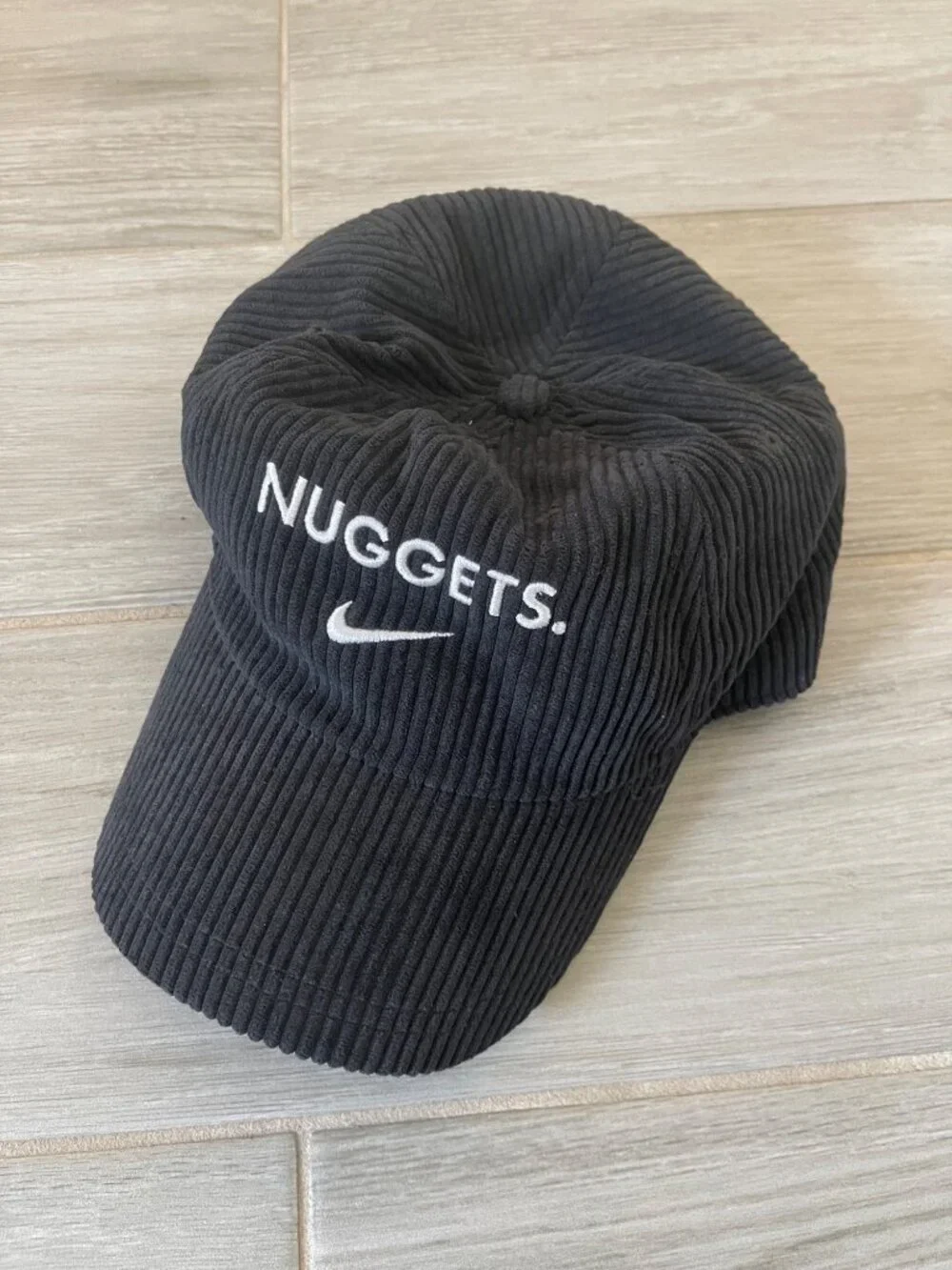 NEW NIKE DENVER NUGGETS BLACK CORDUROY HAT CAP